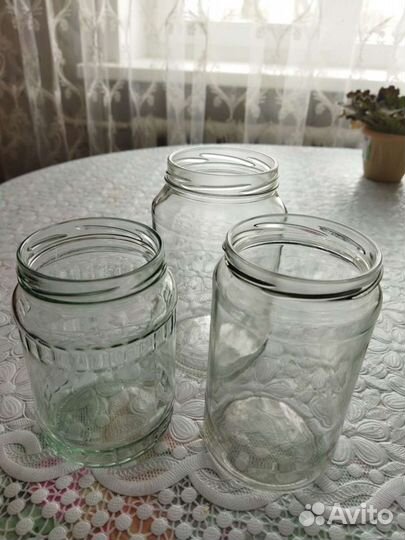 Стеклянная банка 0.8 л,1 л,3 л