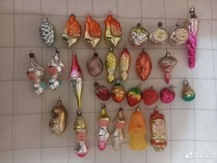 Елочные игрушки СССР в реставрацию лот