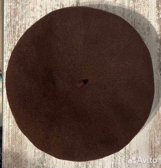 Коричневый берет, шерсть 100% чехия