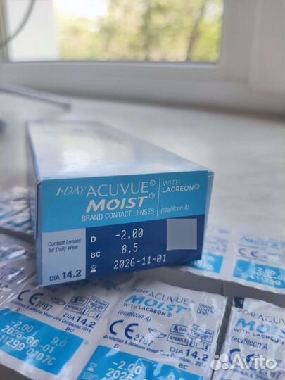 Линзы контактные однодневные acuvue moist