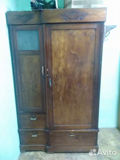 Шкаф старинный деревянный, раритет