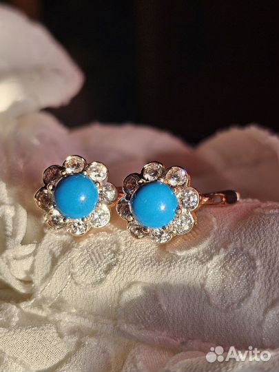 Золотые серьги Малинки 585