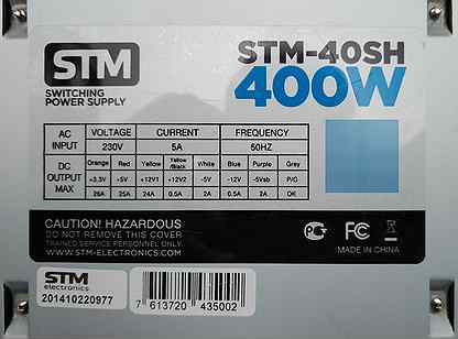 Блок питания STM-40SH 400W