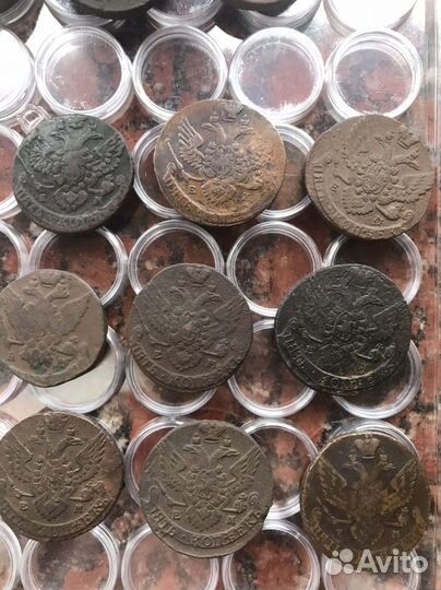 Монеты 5 копеек Екатерины 2, 1788-1792