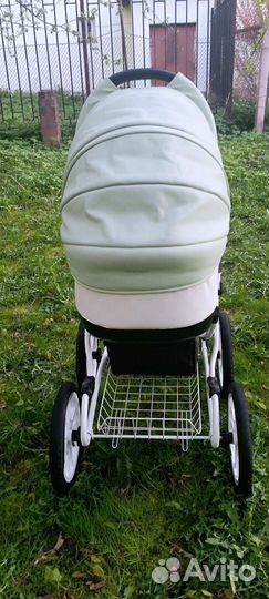 Коляска 2 в 1 индиго экокожа