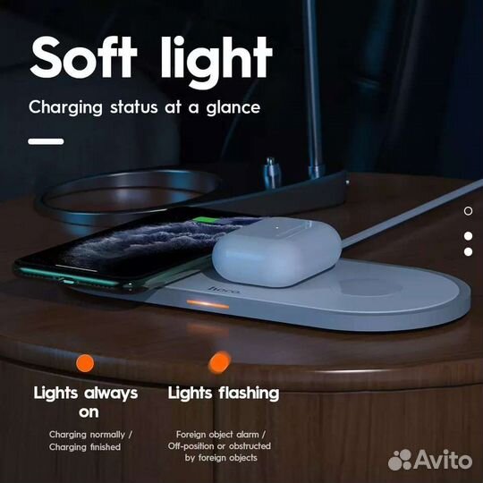 Беспроводное зарядное устройство hoco cw24