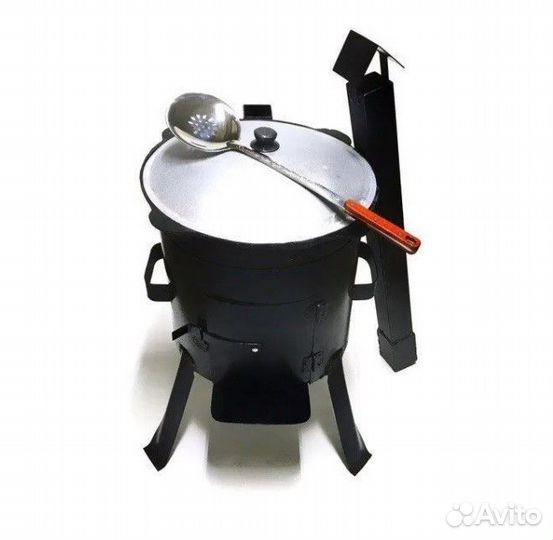 Комплект узбекский казан 10 л и печь с дымоходом