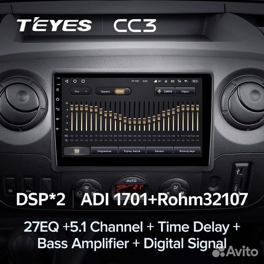 Магнитола Teyes CC3 3/32 Renault Master