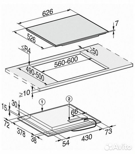Индукционная варочная панель Miele KM 7464 FR