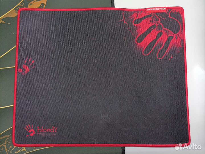 Коврик Bloody B-081S Defense Armor, черный/красный