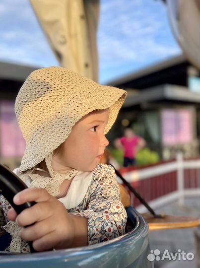 Летняя соломенная шляпка для детей
