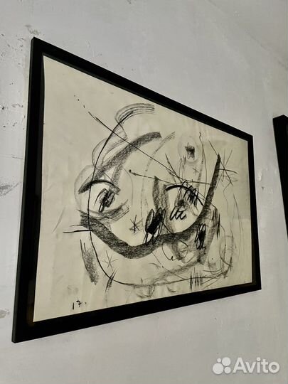 Графика, абстракция, уголь