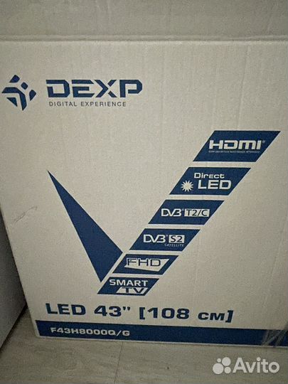 Телевизор dexp 43 дюйма SMART tv