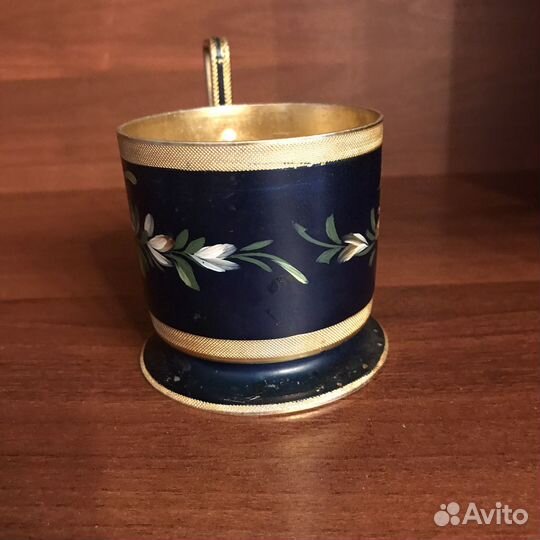 Подстаканник. Стопка. Эмаль. Серебро