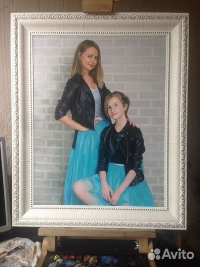 Портрет по фото маслом, карандашом на заказ