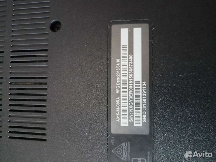 Ноутбук acer aspire 3 A315-33-C9RA