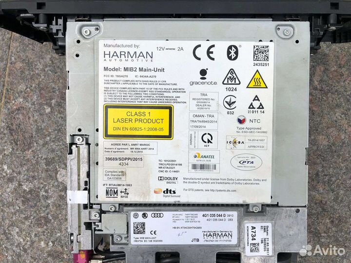 Блок навигации Audi A6 C7/4G (2011-2014)