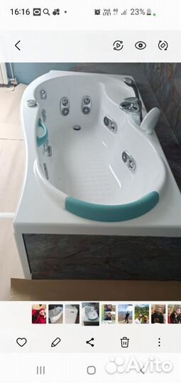 Ванна джакузи и умывальник