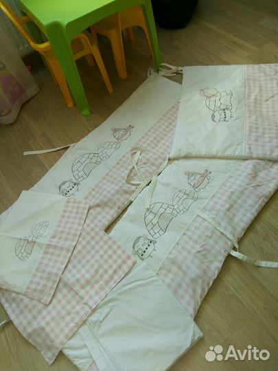 Бортики+простынь+2 наволочки