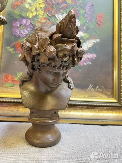 Статуэтка бюст искуственный камень Дионис