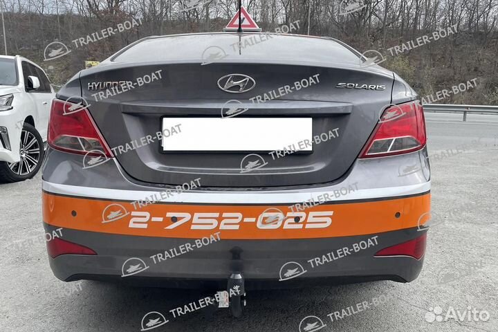 Фаркоп Hyundai Solaris I седан/хетчбек 2011-2017, рама и крюк шар 50 мм, 49166