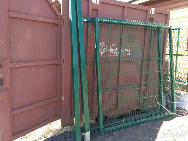 Ворота распашные для 3d забора