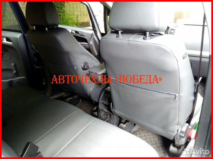 Чехлы Opel Zafira B из экокожи серые Классика