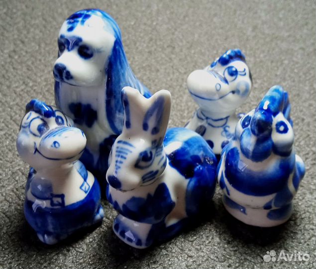 Фарфоровые фигурки Гжель (лот)