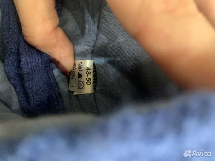 Очень теплая шапка с помпоном размер 48-50