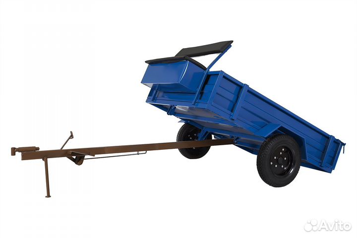Прицеп двухместный самосвальный для мотоблока