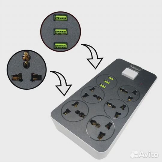 Удлинитель Power Socket 3 usb порта