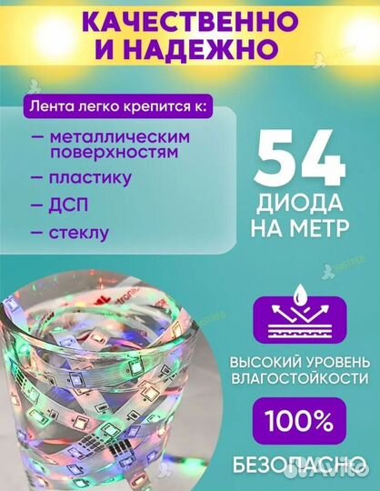 Светодиодная лента rgb с пультом 5 метров (2835)