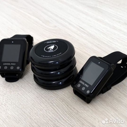 Беспроводные кнопка вызова официанта и часы Элит