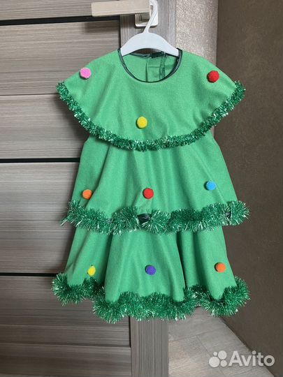 Костюм ёлки на Новый год. 104-110