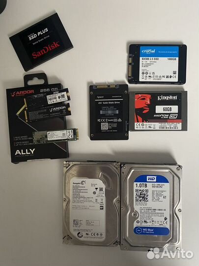 Накопители SSD, M2 HDD 120gb 250gb 500gb 1TB