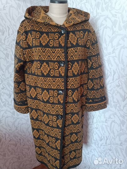 Вязанное пальто женский 52 размер