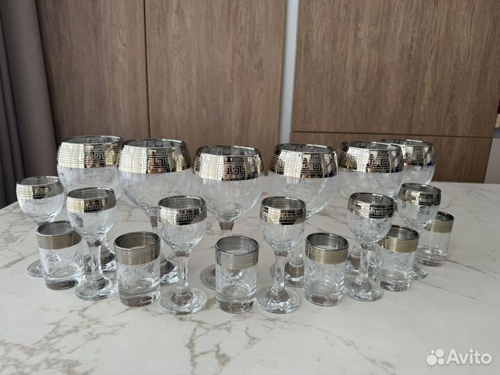 Набор бокалов Гусь-Хрустальный 18 предметов