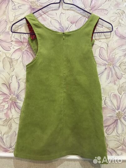 Вельветовый сарафан для девочки 104