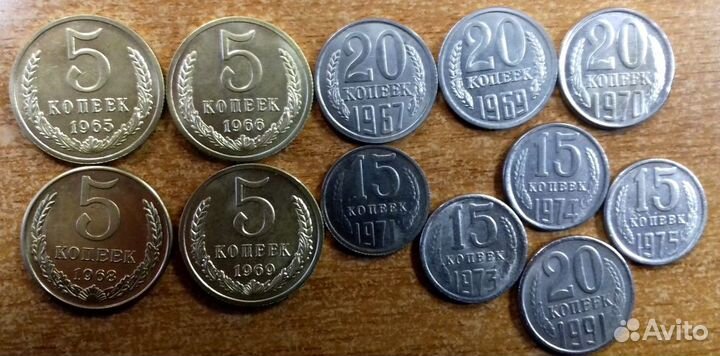 Копии редких монет 5,15 20коп. и 2коп 1927г. СССР
