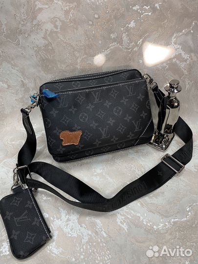 Сумка мужская Louis Vuitton Trio кожаная