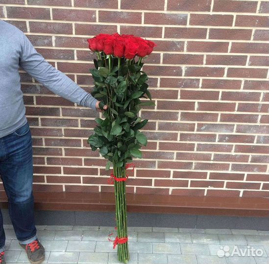 Длинные высокие розы 110 150 160 180 200 см