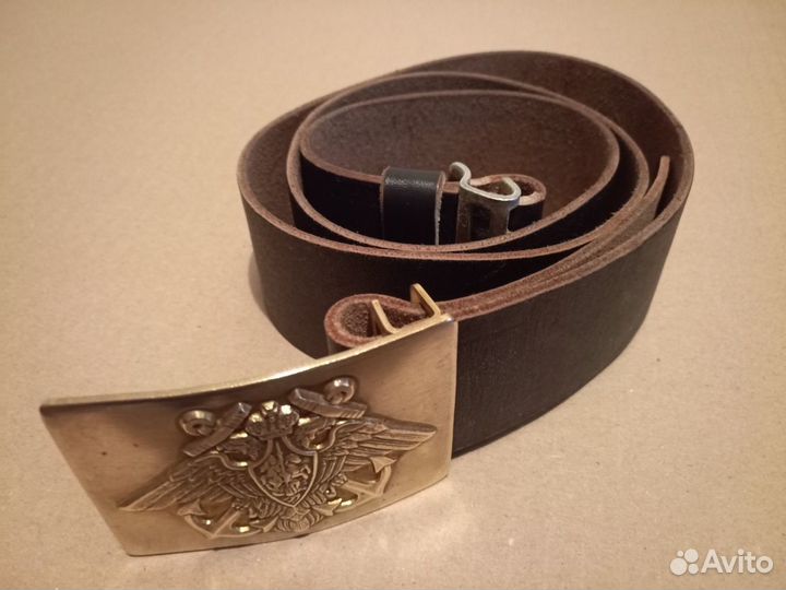 Ремень с латунной бляхой (вмф)