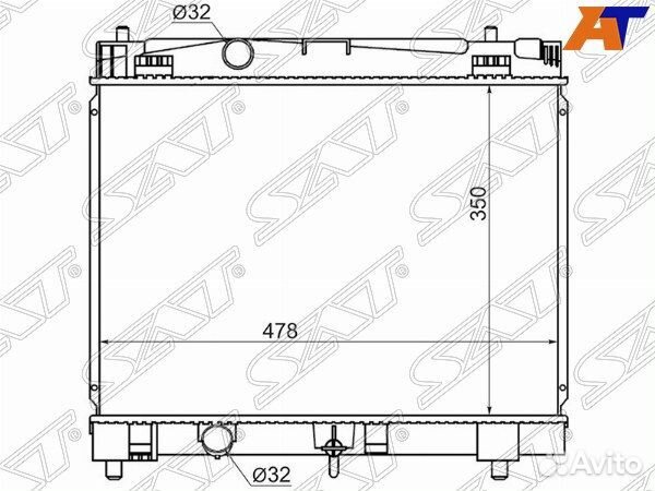 Радиатор toyota vitz