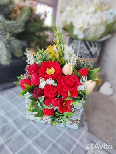 Мыло ручной работы композиции букеты подарок