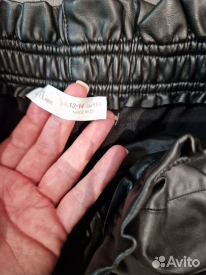 Кожаные брюки,джогеры Zara 158-164 рост