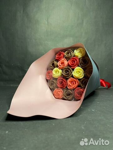 Шоколадные Розы - 19 шт в Букете