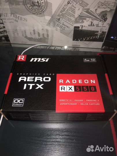 Видеокарта MSI AMD Radeon RX 550 aero 4gb