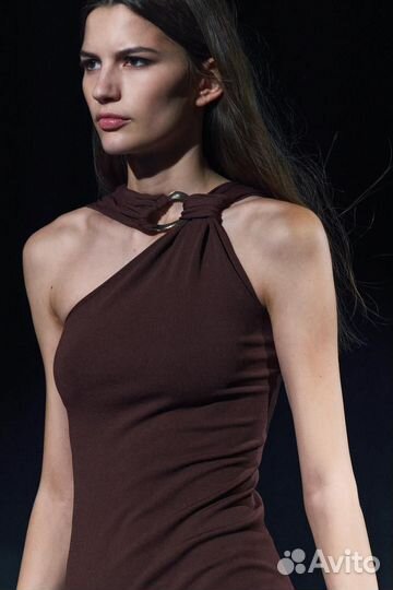 Платье Zara миди халтер