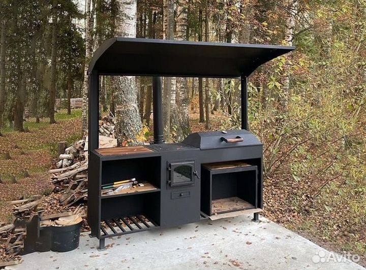 Мангал с крышей