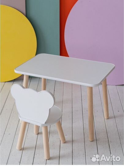 Набор детской мебели стул и стол овал Симба и